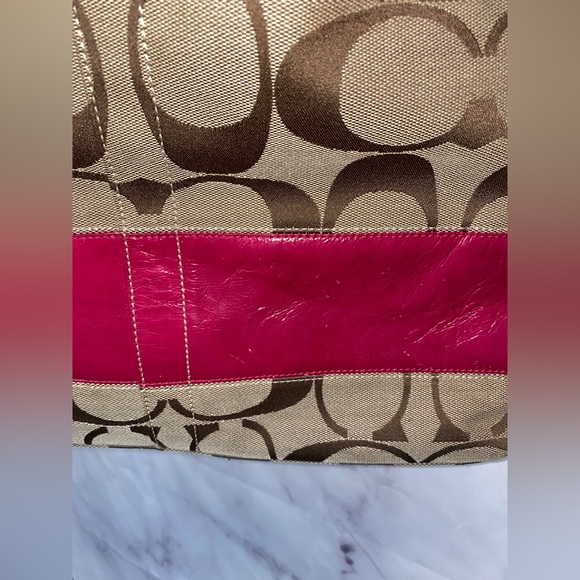 Coach Signature Canvas Stripe Leather Crossbody Bag - Picture 2 of 10